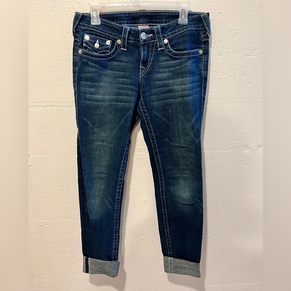 True Religion roll up jeans size 28